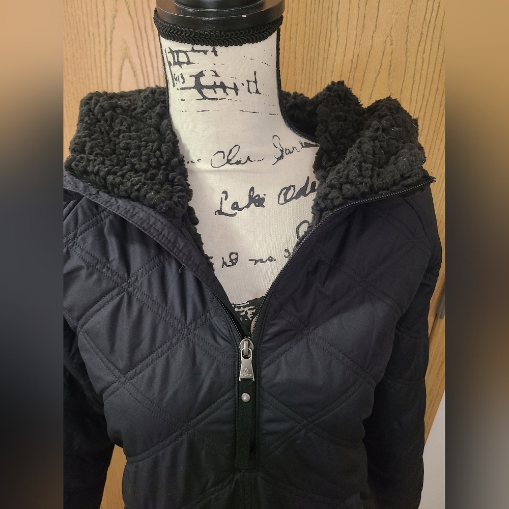 Prana Esla Fleece Lined Half Zip Quilted Puffer Gorpcore Jacket - Picture 2 of 4
